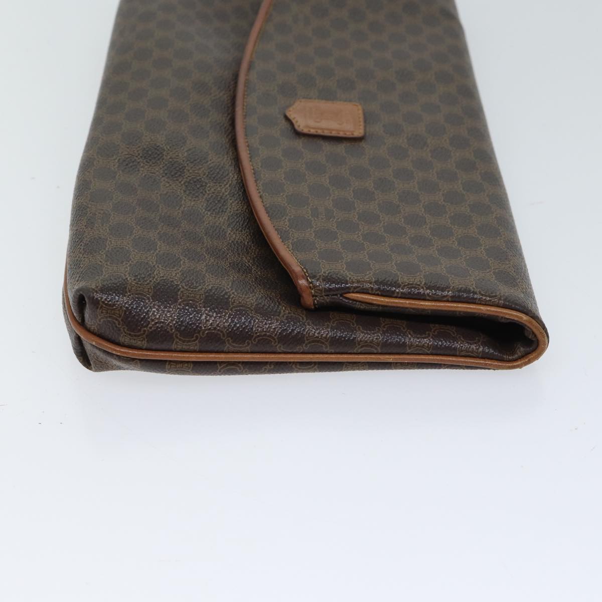 CELINE Macadam Canvas Clutch Bag PVC Brown  72089