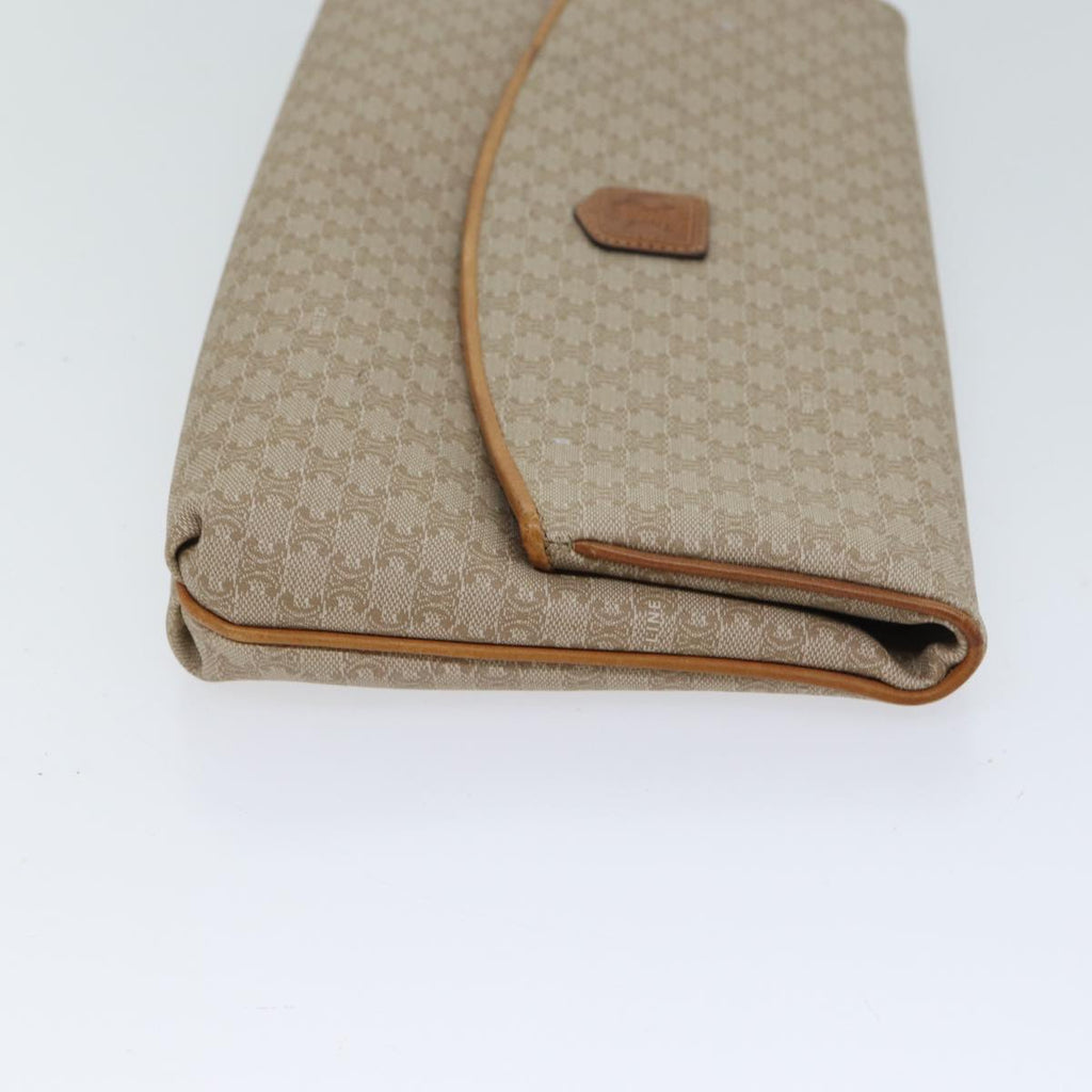 CELINE Macadam Canvas Clutch Bag Beige  72090