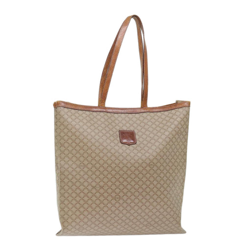 CELINE Macadam Canvas Shoulder Bag Beige  72092