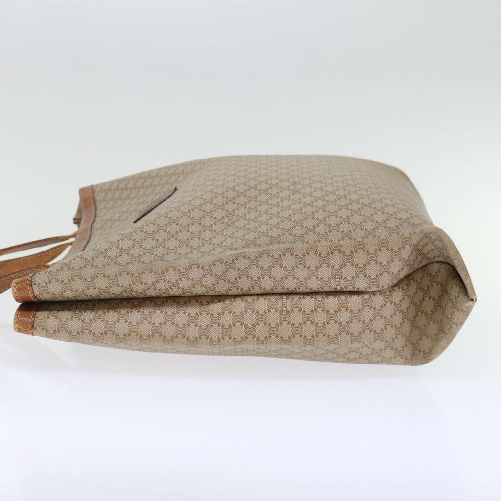 CELINE Macadam Canvas Shoulder Bag Beige  72092