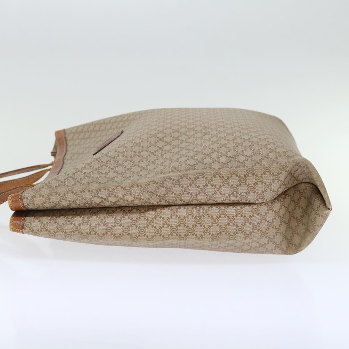 CELINE Macadam Canvas Shoulder Bag Beige  72092