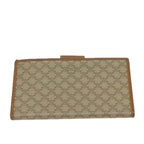 CELINE Macadam Canvas Long Wallet Coated Canvas Beige  72096