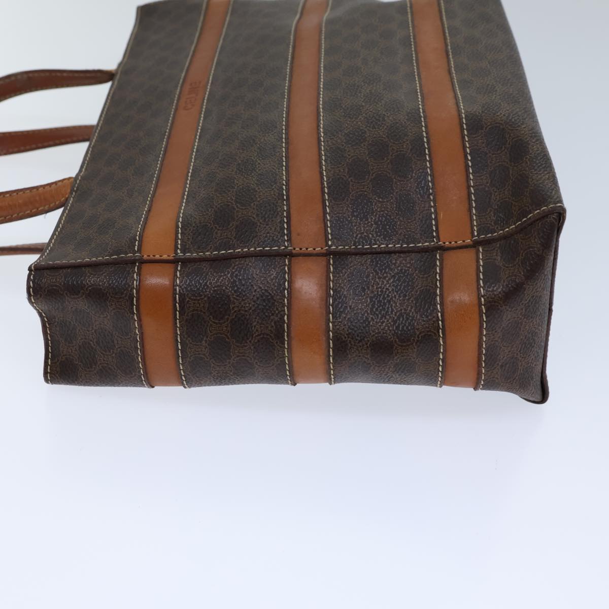 CELINE Macadam Canvas Tote Bag PVC Brown Auth 72136