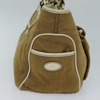 CELINE Hand Bag Canvas Beige Auth 72145