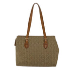 CELINE C Macadam Canvas Tote Bag Beige Auth 72148
