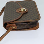 CELINE Macadam Canvas Shoulder Bag PVC Brown Auth 72181