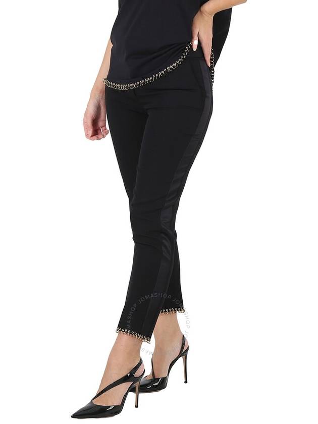 Burberry Women's Ring Detail Tailored Slim Fit Pants Black