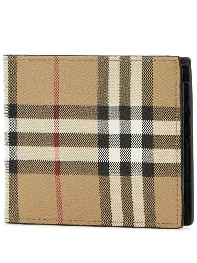 Burberry Men's Vintage Check Half Wallet Beige
