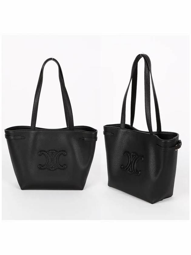 CELINE Cabas Anais Small Grain Calfskin Tote Bag Black
