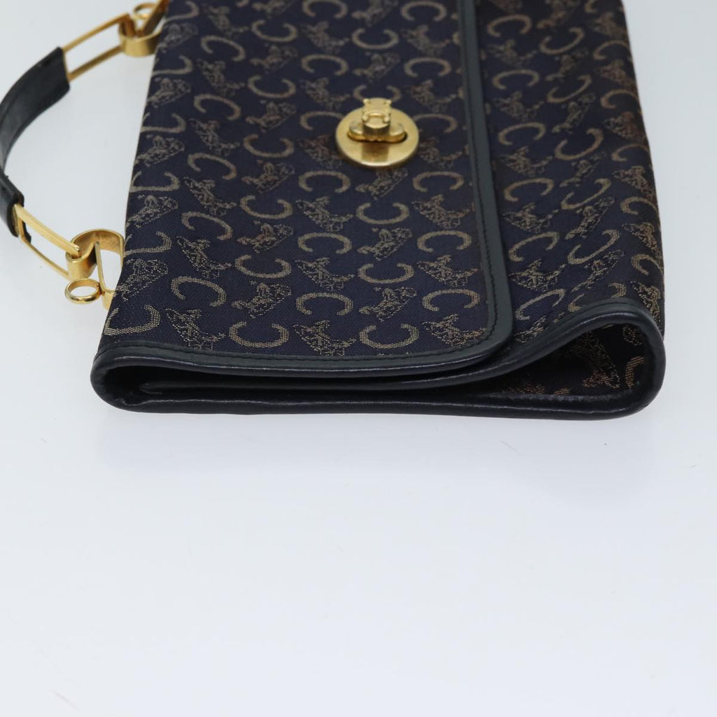 CELINE C Macadam Canvas Hand Bag Navy Auth 72328