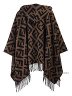 Fendi Brown Cashmere Poncho FXX711AEOSF0QE1