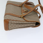 CELINE Macadam Canvas Hand Bag Beige Auth 72344