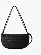 Bottega Veneta Intrecciato Shoulder Bag Black