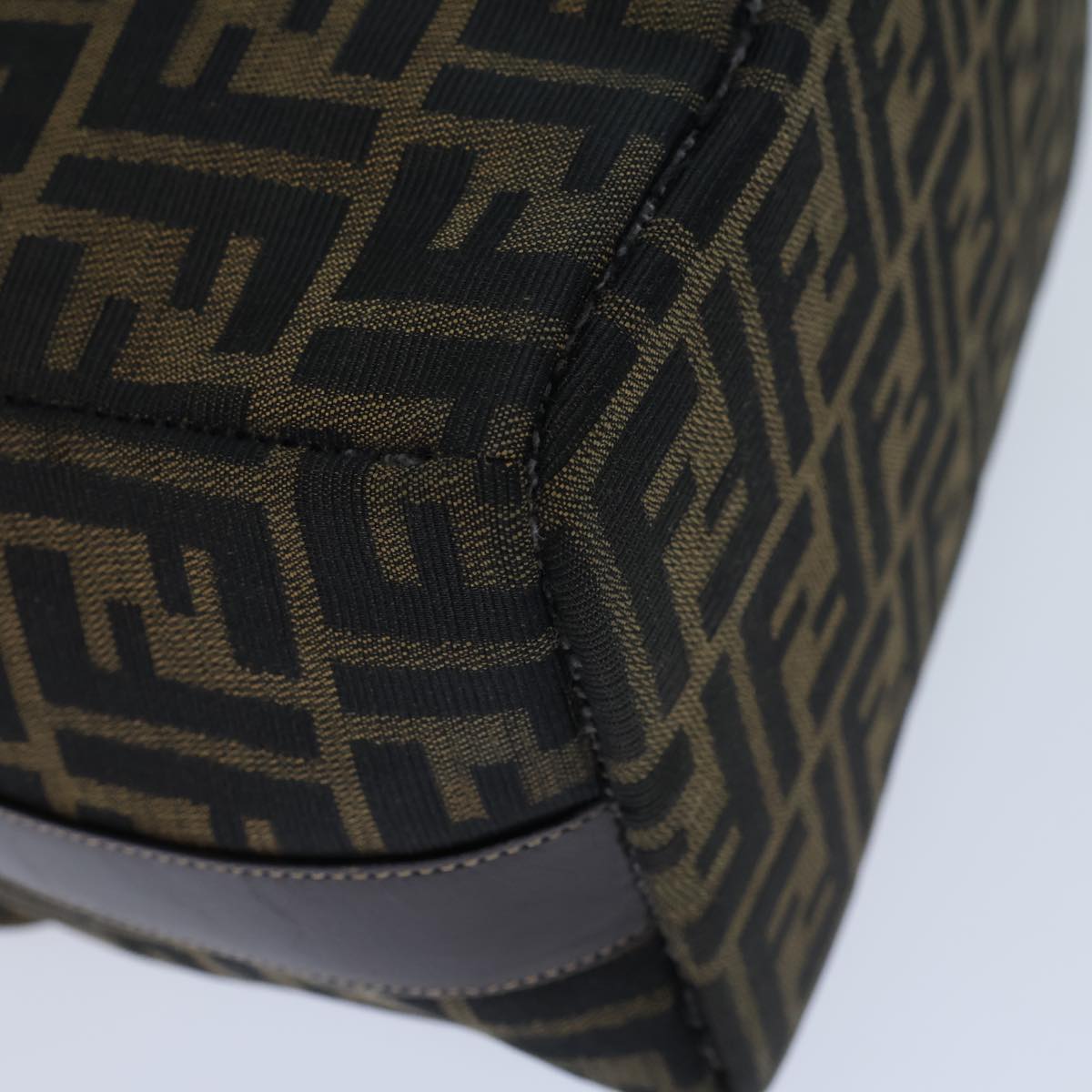 FENDI Zucca Canvas Vanity Cosmetic Pouch Brown Black72408