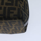 FENDI Zucca Canvas Vanity Cosmetic Pouch Brown Black72408