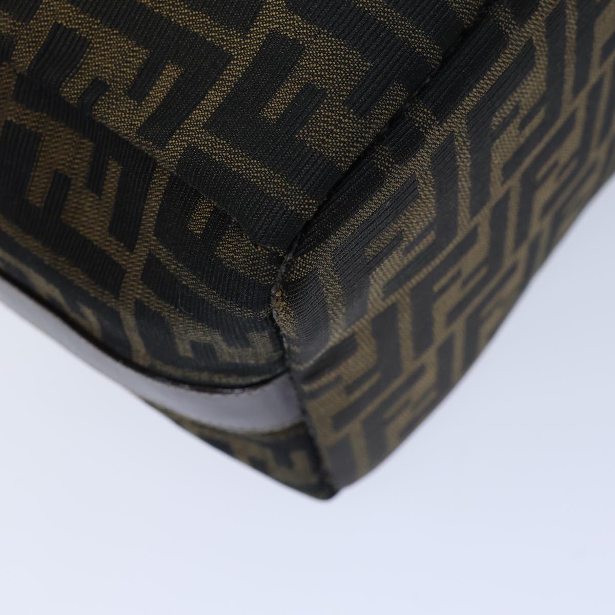 FENDI Zucca Canvas Vanity Cosmetic Pouch Brown Black72408
