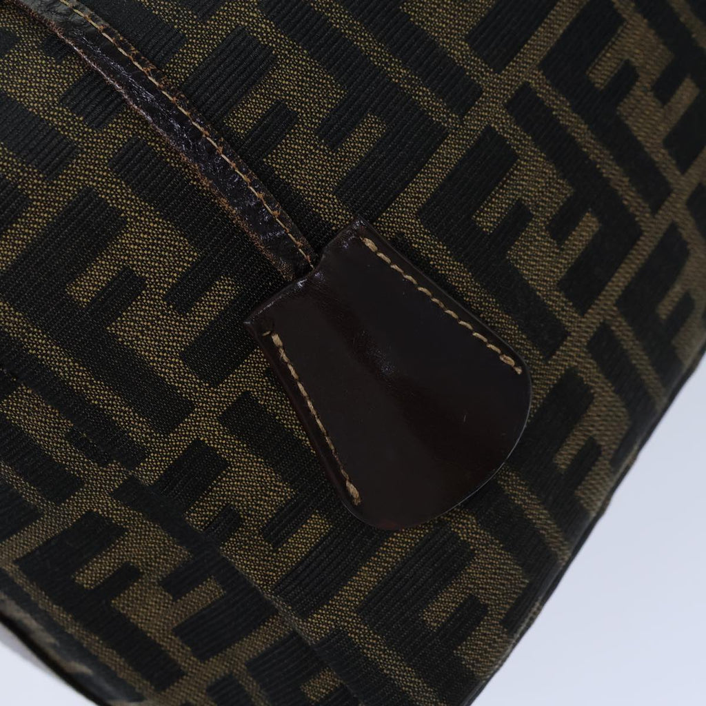FENDI Zucca Canvas Vanity Cosmetic Pouch Brown Black72408