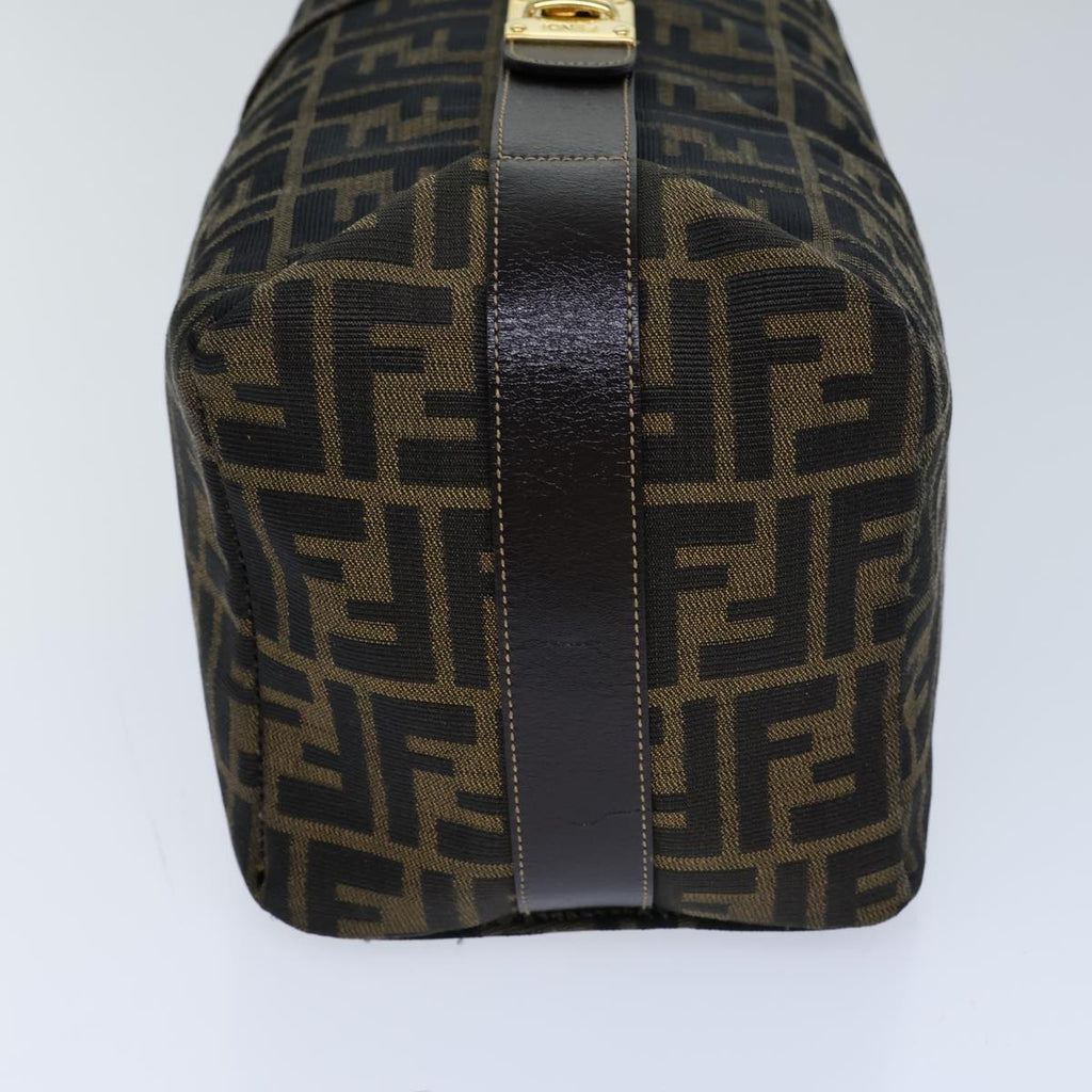 FENDI Zucca Canvas Vanity Cosmetic Pouch Brown Black72408
