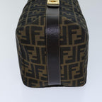 FENDI Zucca Canvas Vanity Cosmetic Pouch Brown Black72408