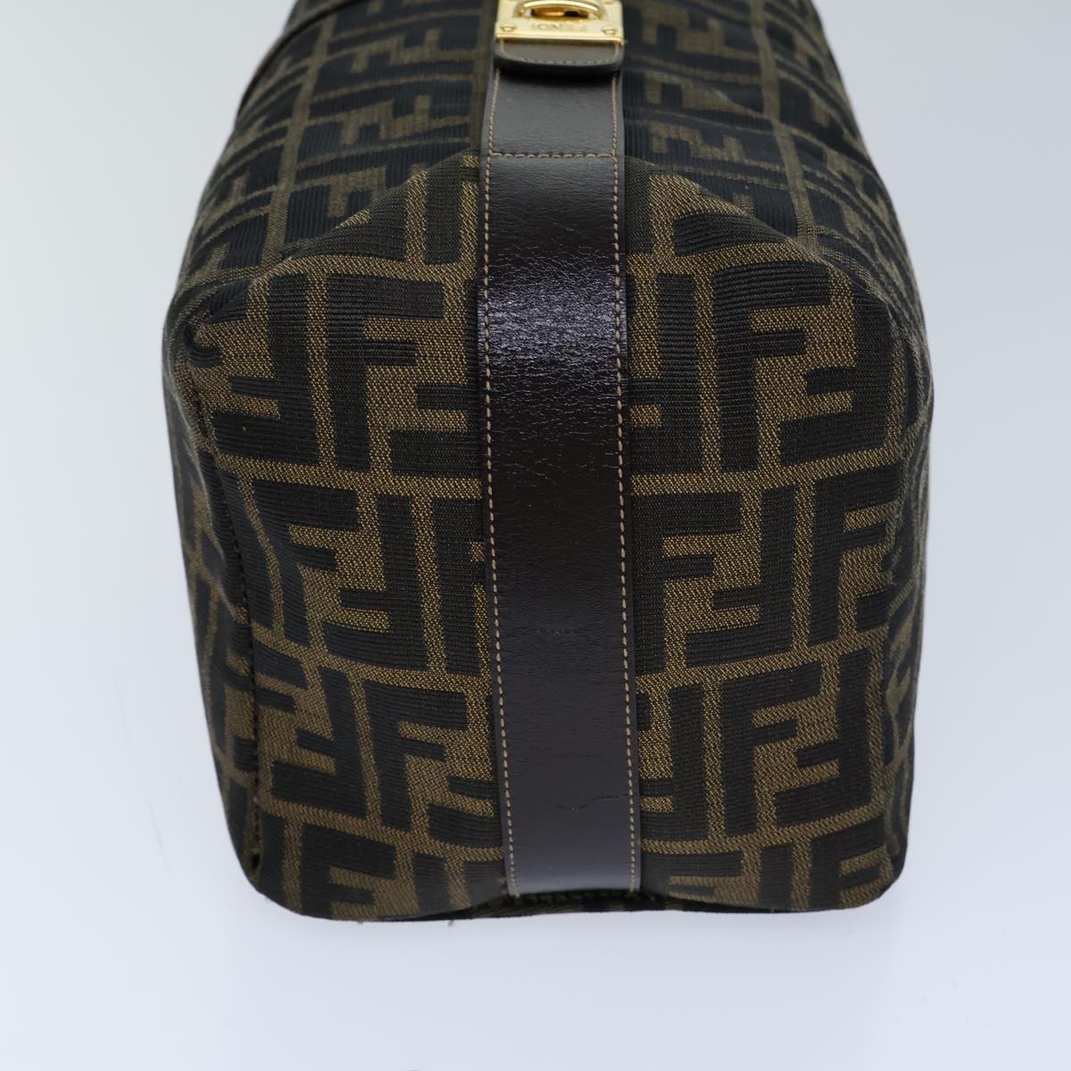 FENDI Zucca Canvas Vanity Cosmetic Pouch Brown Black72408