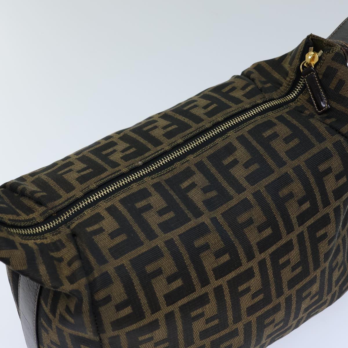 FENDI Zucca Canvas Vanity Cosmetic Pouch Brown Black72408