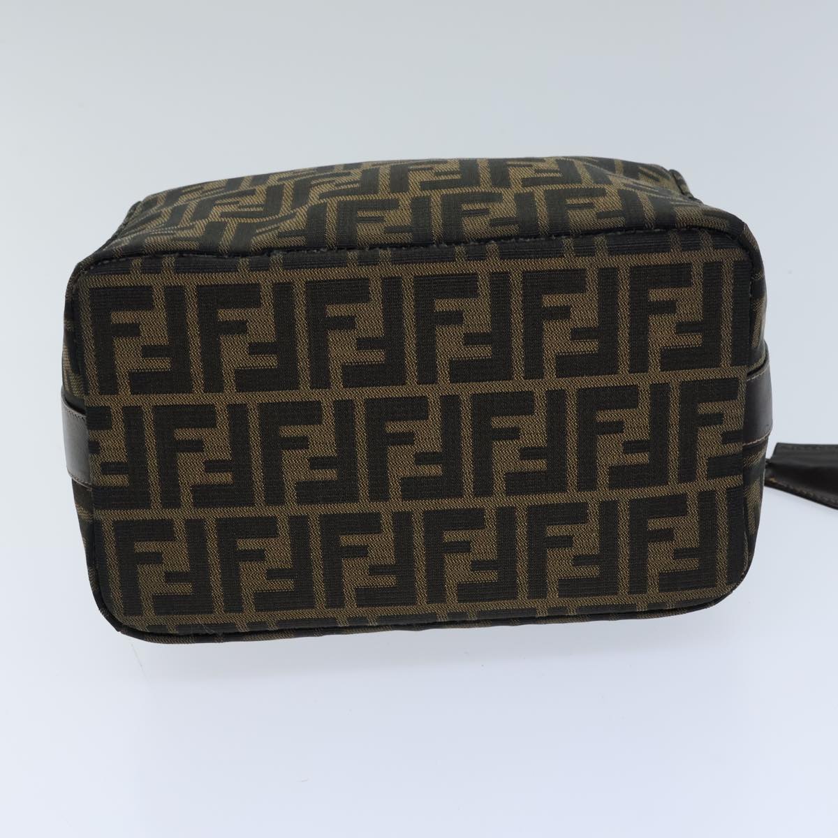FENDI Zucca Canvas Vanity Cosmetic Pouch Brown Black72408