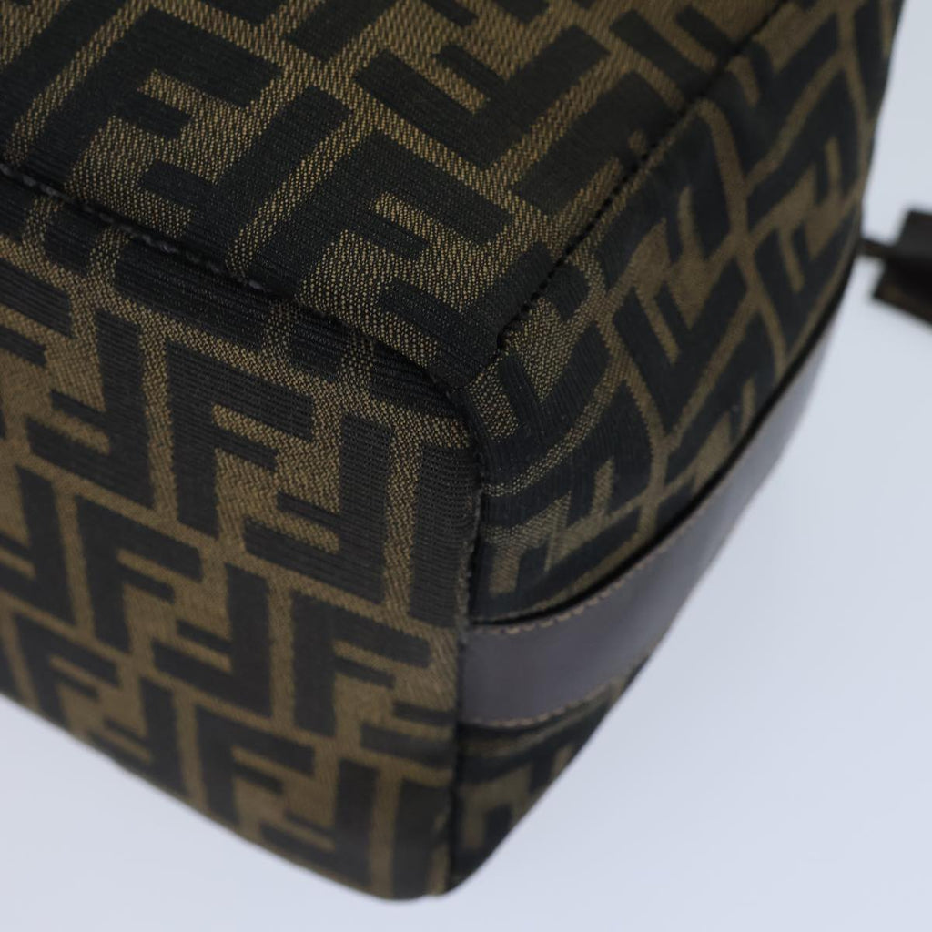 FENDI Zucca Canvas Vanity Cosmetic Pouch Brown Black72408