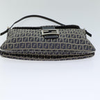 FENDI Zucchino Canvas Mamma Baguette Shoulder Bag Navy72416