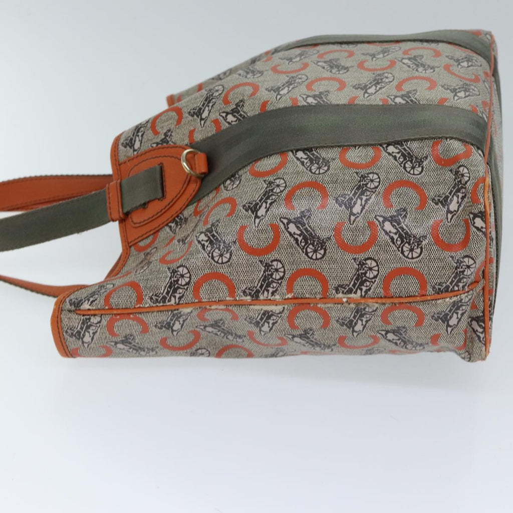 CELINE C Macadam Canvas Tote Bag Orange  72422
