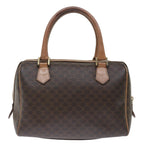 CELINE Macadam Canvas Hand Bag PVC Brown  72451