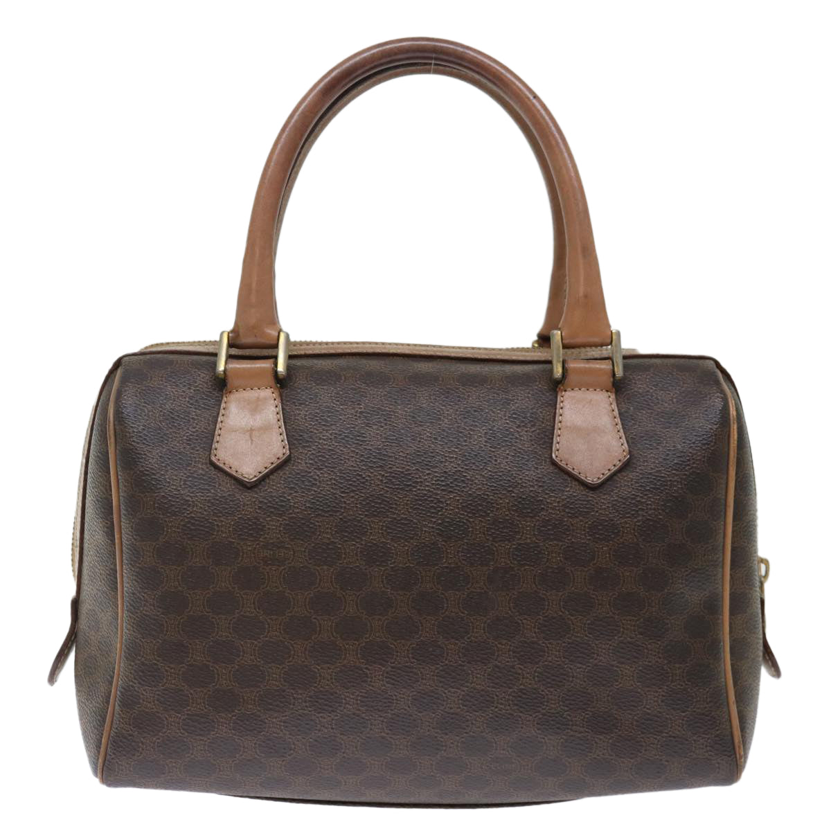 CELINE Macadam Canvas Hand Bag PVC Brown  72451