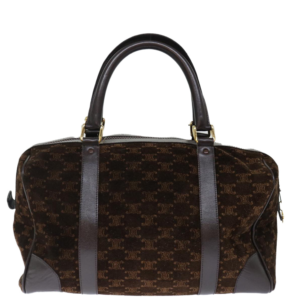 CELINE Macadam Canvas Boston Bag Brown  72454