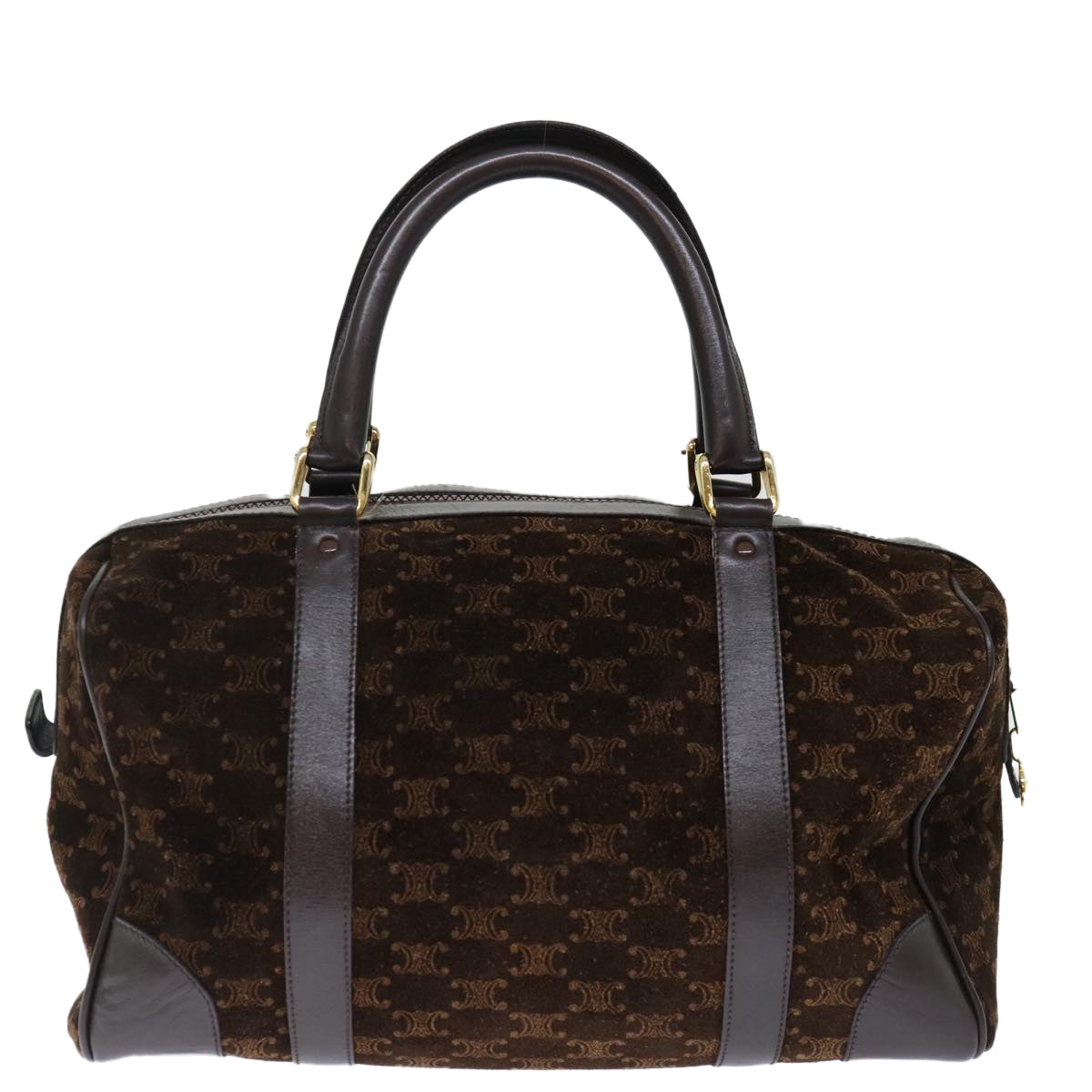 CELINE Macadam Canvas Boston Bag Brown  72454