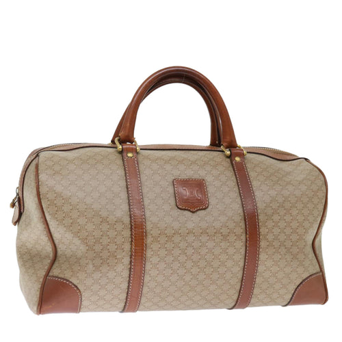CELINE Macadam Canvas Boston Bag Beige  72470