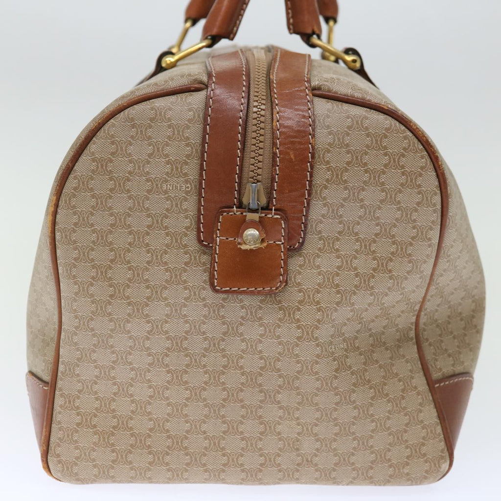 CELINE Macadam Canvas Boston Bag Beige  72470
