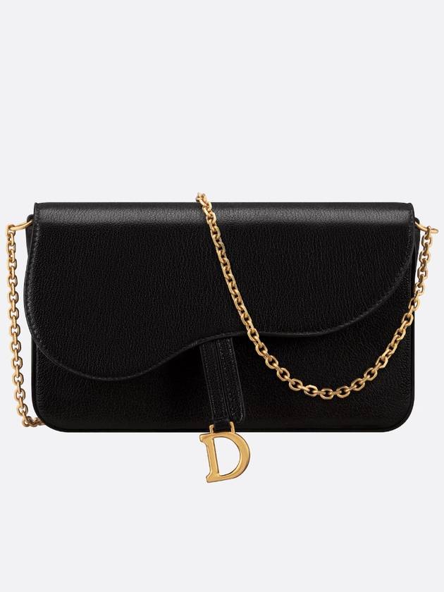 Saddle Chain Pouch Bag Black Dior