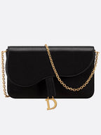 Saddle Chain Pouch Bag Black Dior