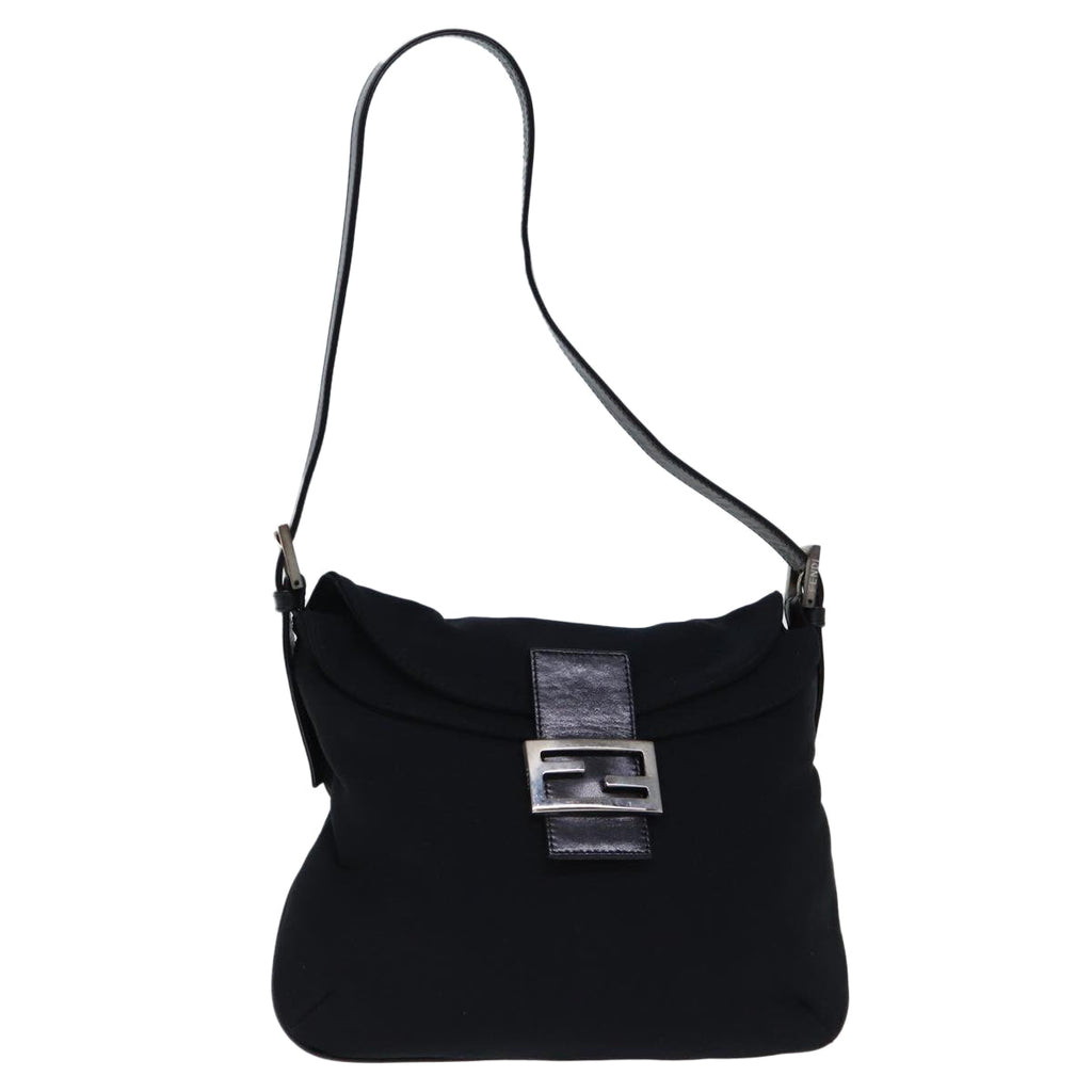 FENDI Mamma Baguette Shoulder Bag Nylon Black72512
