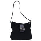 FENDI Mamma Baguette Shoulder Bag Nylon Black72512