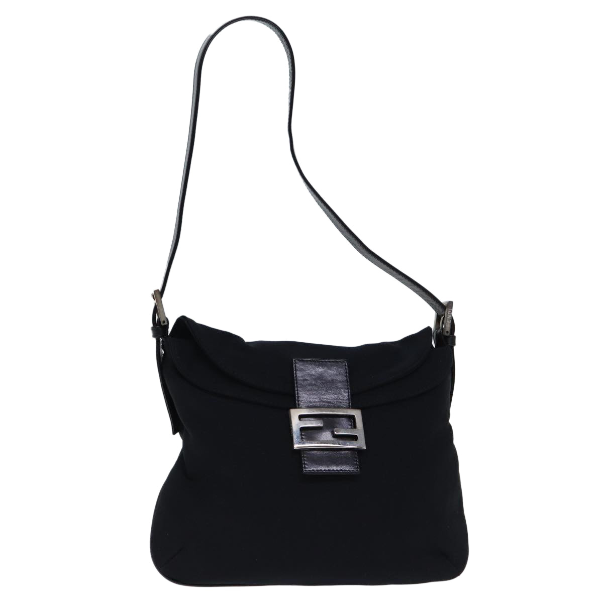 FENDI Mamma Baguette Shoulder Bag Nylon Black72512