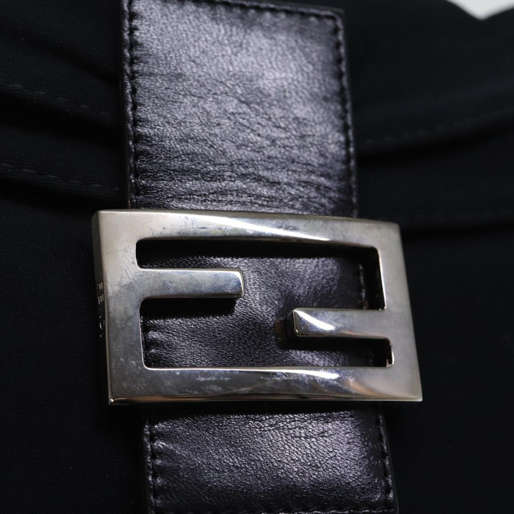 FENDI Mamma Baguette Shoulder Bag Nylon Black72512