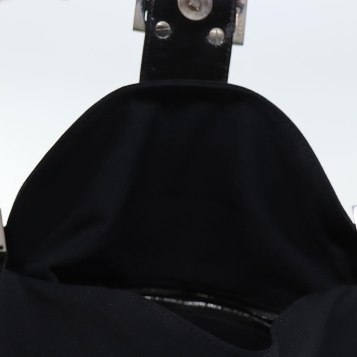 FENDI Mamma Baguette Shoulder Bag Nylon Black72512