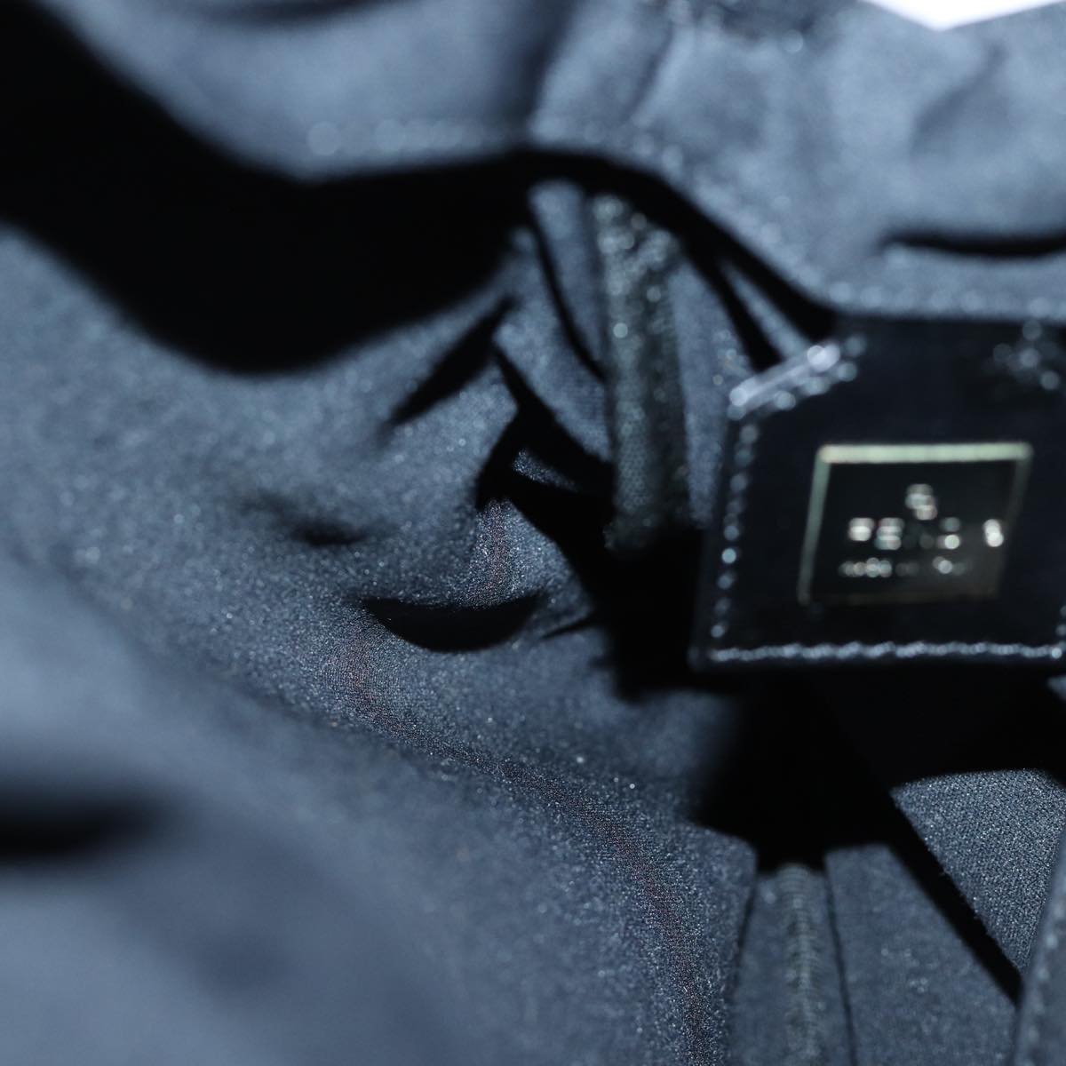 FENDI Mamma Baguette Shoulder Bag Nylon Black72512