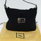 FENDI Mamma Baguette Shoulder Bag Nylon Black72512