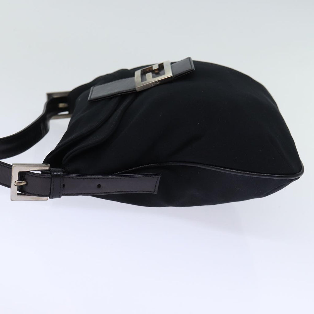 FENDI Mamma Baguette Shoulder Bag Nylon Black72512