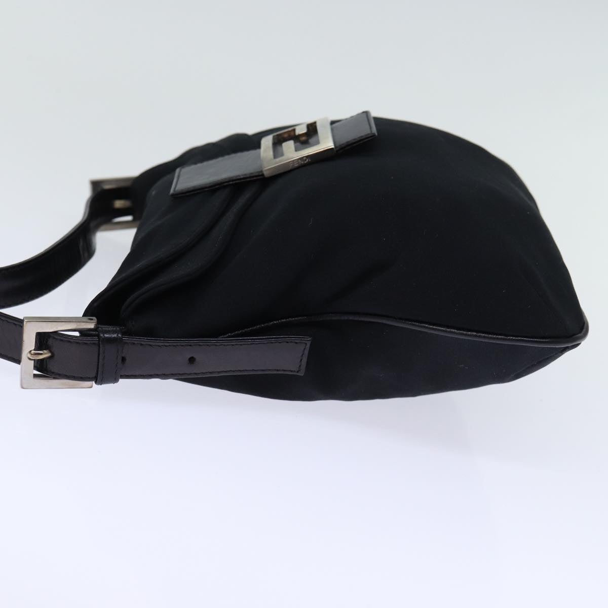 FENDI Mamma Baguette Shoulder Bag Nylon Black72512