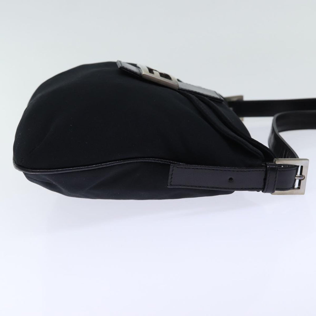 FENDI Mamma Baguette Shoulder Bag Nylon Black72512