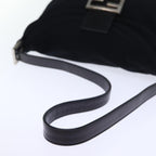 FENDI Mamma Baguette Shoulder Bag Nylon Black72512