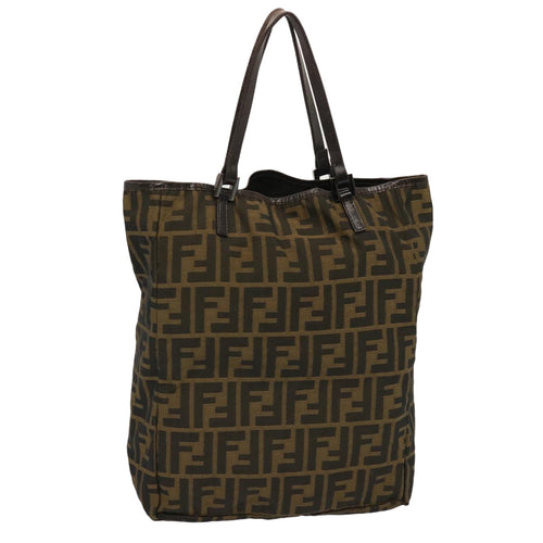 FENDI Zucca Canvas Hand Bag Brown72532