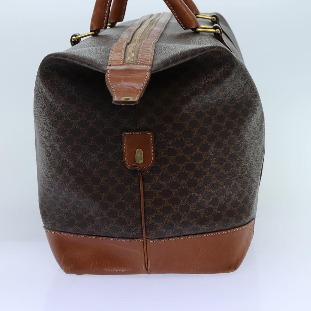 CELINE Macadam Canvas Boston Bag PVC Brown Auth 72587